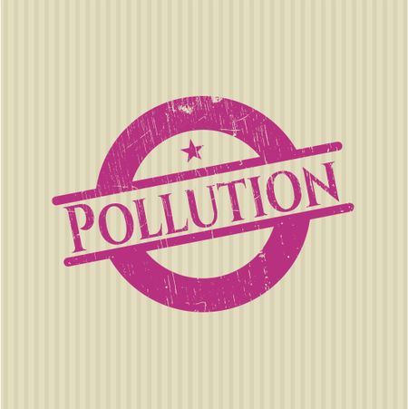 Pollution grunge stamp