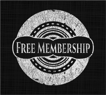 Free Membership chalk emblem written on a blackboard