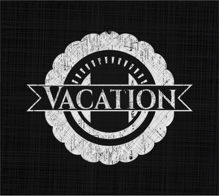 Vacation written on a blackboard