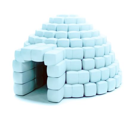 illustration of an Igloo isolated over a white background