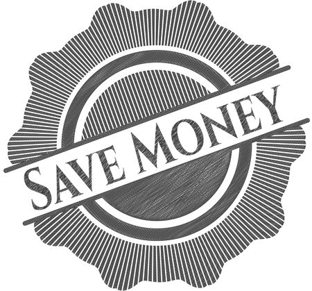 Save Money draw (pencil strokes)