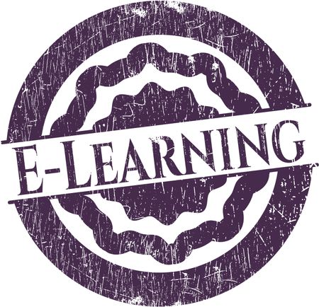 E-Learning rubber grunge seal
