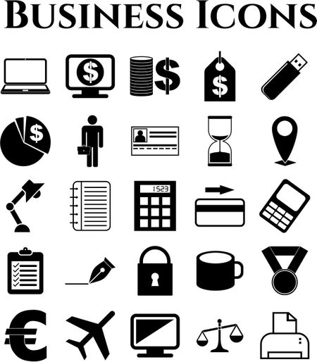 25 businessicon set. Quality Icons.