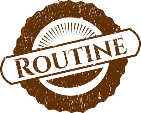 Routine rubber grunge stamp