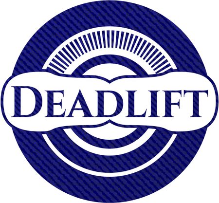 Deadlift emblem with denim texture