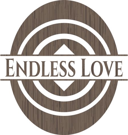 Endless Love retro style wood emblem