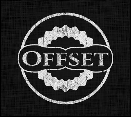 Offset with chalkboard texture