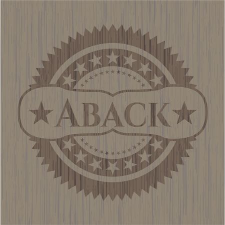 Aback retro style wooden emblem