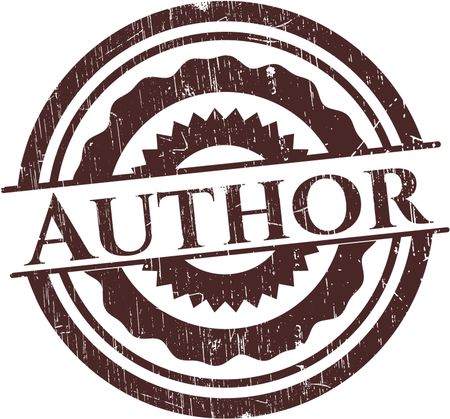 Author rubber seal with grunge texture