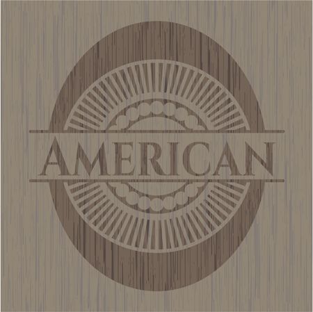 American wooden emblem