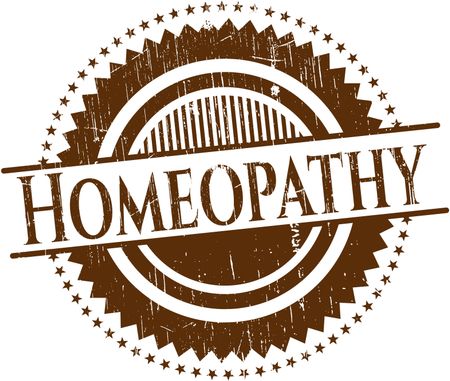 Homeopathy with rubber seal texture