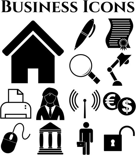 13 businessicon set. Set of web Icons.
