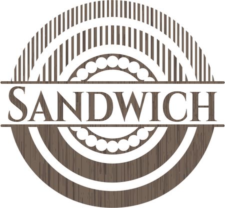 Sandwich vintage wood emblem