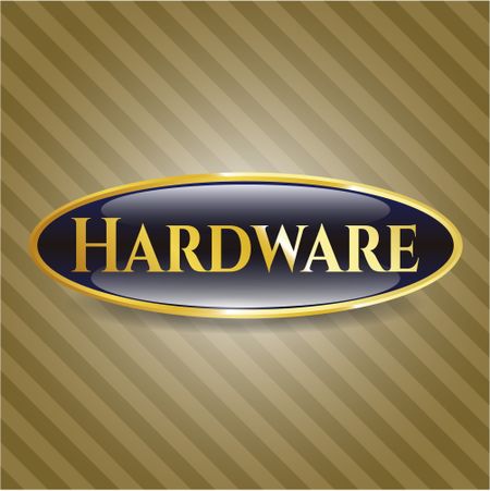Hardware gold badge or emblem