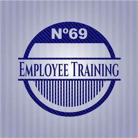Employee Training emblem with jean background