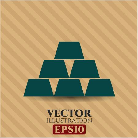 gold bullion icon vector symbol flat eps jpg app web