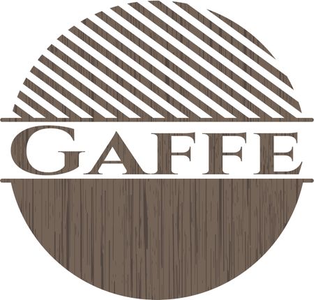 Gaffe retro wooden emblem