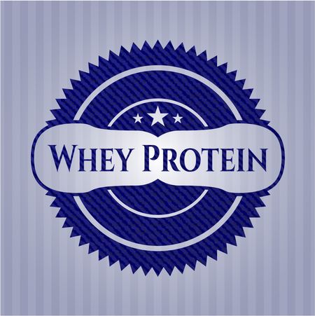Whey Protein emblem with denim texture