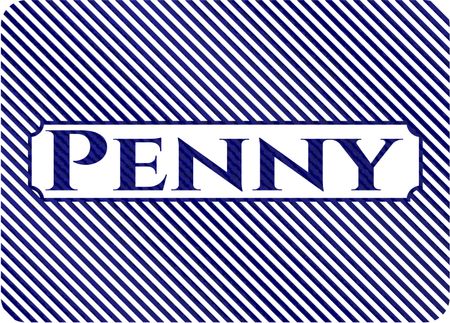 Penny badge with jean texture