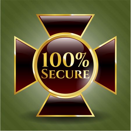 100% Secure gold badge