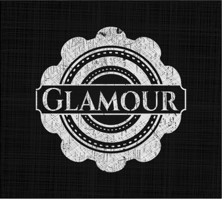 Glamour chalk emblem written on a blackboard