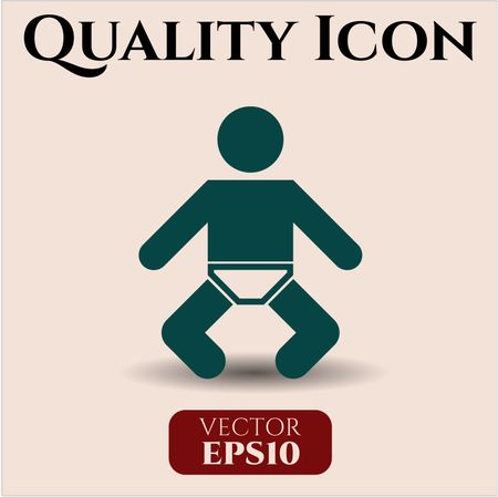 Baby icon vector symbol flat eps jpg app web concept website