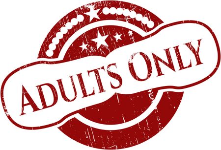 Adults Only rubber seal with grunge texture