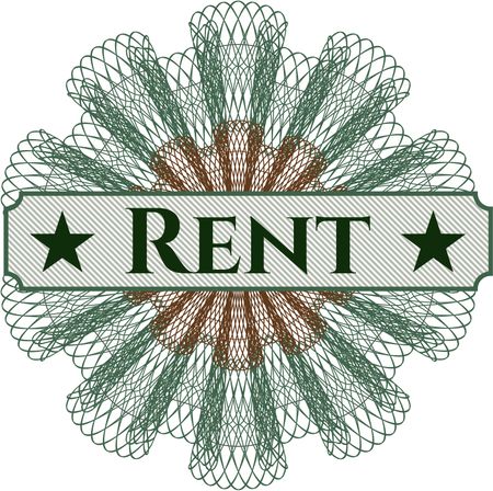 Rent inside a money style rosette