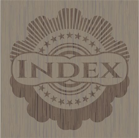 Index retro wooden emblem