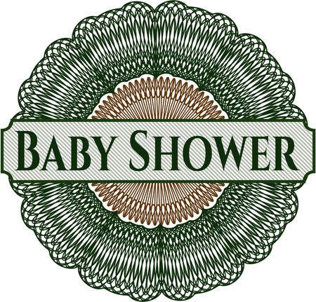 Baby Shower inside a money style rosette