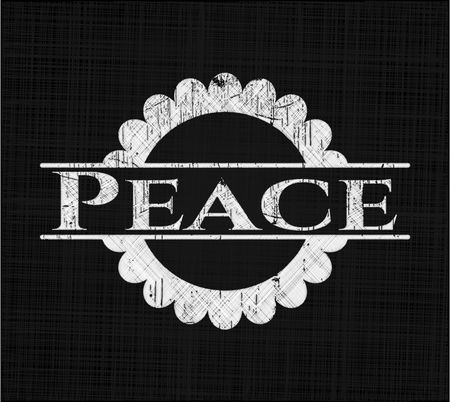 Peace on blackboard