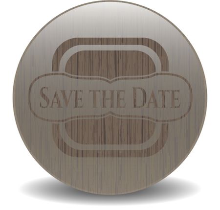 Save the Planet wood icon or emblem