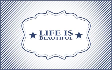 Life is Beautiful colorful banner