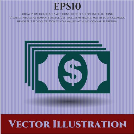 money icon vector symbol flat eps jpg app web concept website