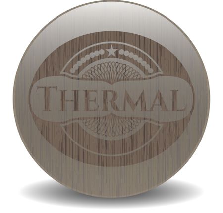 Thermal realistic wooden emblem