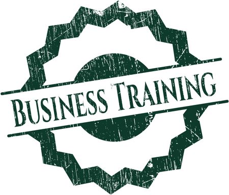 Business Training rubber stamp with grunge texture