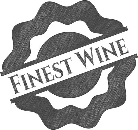 Finest Wine pencil strokes emblem