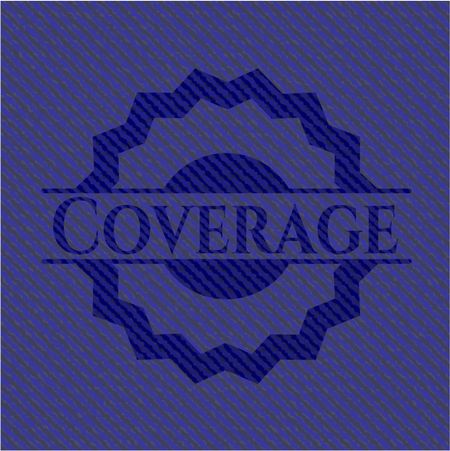 Coverage emblem with denim high quality background
