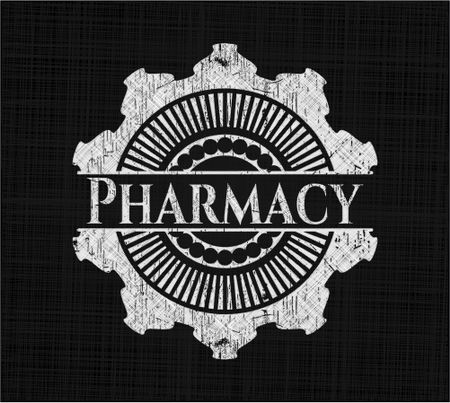 Pharmacy written on a blackboard