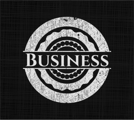 Business chalk emblem