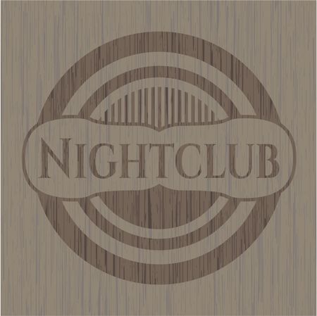 Nightclub vintage wood emblem