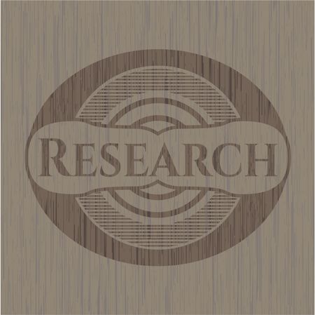 Research wood icon or emblem