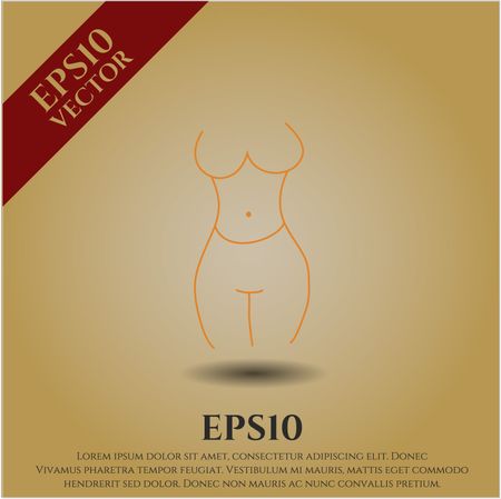 female silhouette icon vector symbol flat eps jpg app