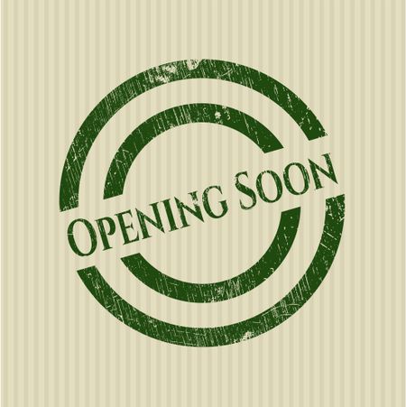 Opening Soon with rubber seal texture