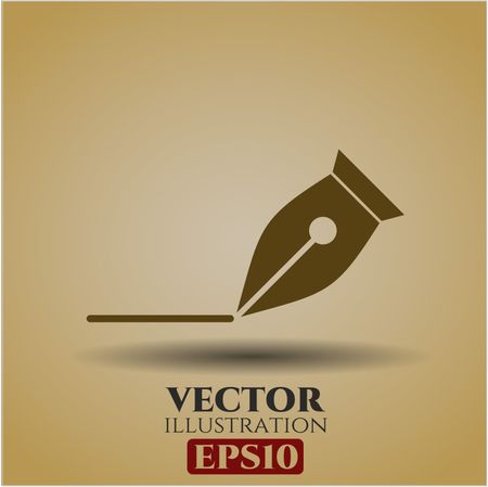 Writer icon vector symbol flat eps jpg app web concept website