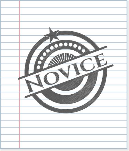 Novice emblem draw with pencil effect