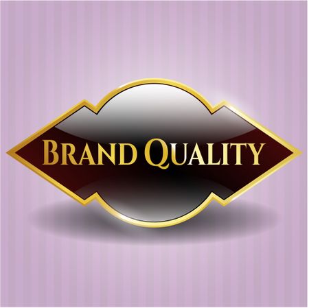 Brand Quality gold shiny emblem