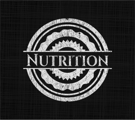 Nutrition with chalkboard texture