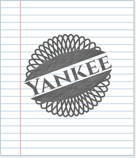Yankee draw with pencil effect