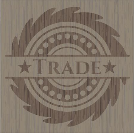Trade vintage wood emblem